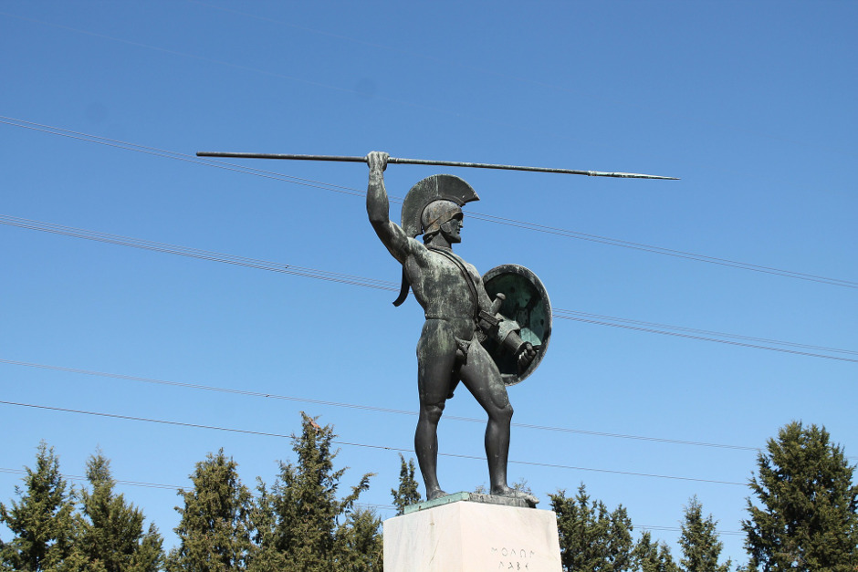 Λεωνίδας άγαλμα μάχη Θερμοπυλών